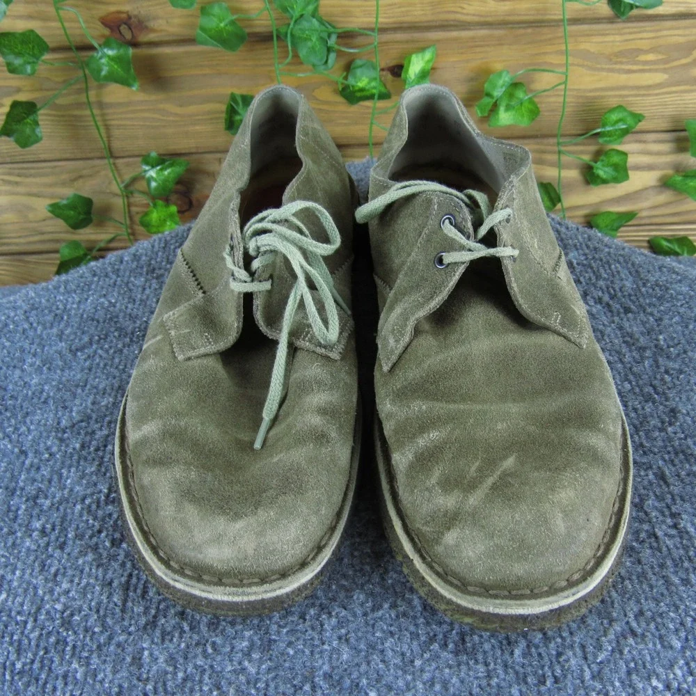 Clarks Originals Men 9.5‎ Brown Suede Lace-Up Casual Shoes Soft Crepe Outsole